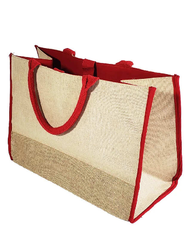 48 ct Fashion Jute Tote Bags / Heavy Duty Burlap Bags - By Case