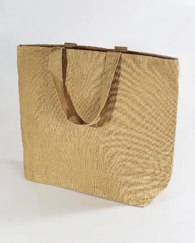 6 ct Oversize Jute Bags / Burlap Travel Totes - By Bundle