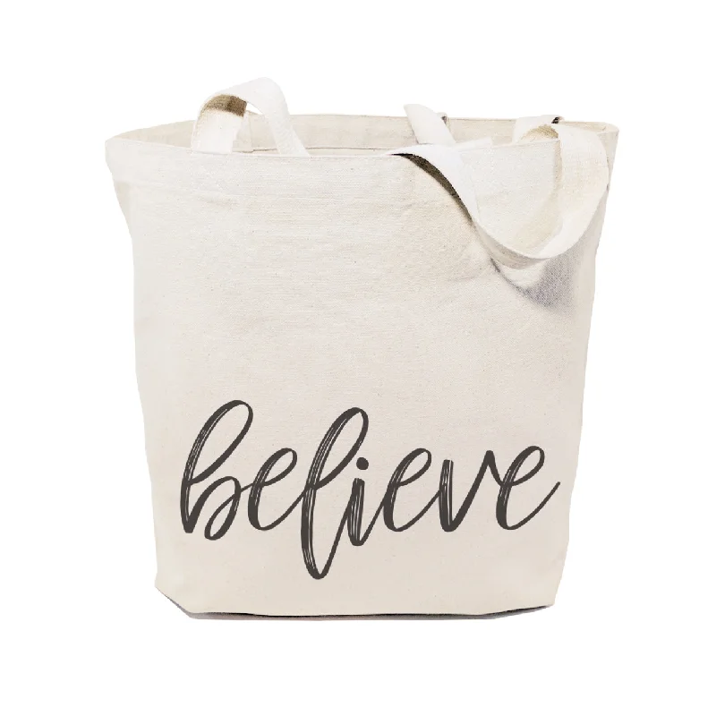 Believe Gym Cotton Canvas Tote Bag