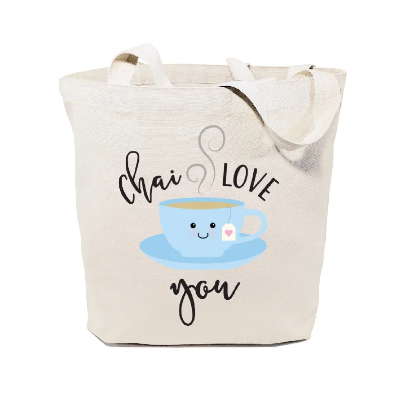 Chai Love You Cotton Canvas Tote Bag