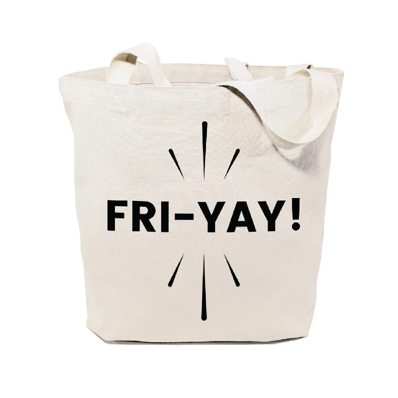 Friyay Weekend Cotton Canvas Tote Bag