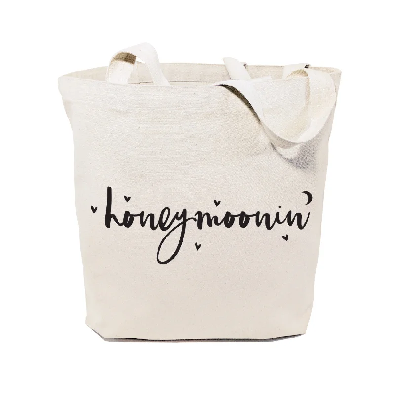 Honeymoonin' Wedding Cotton Canvas Tote Bag