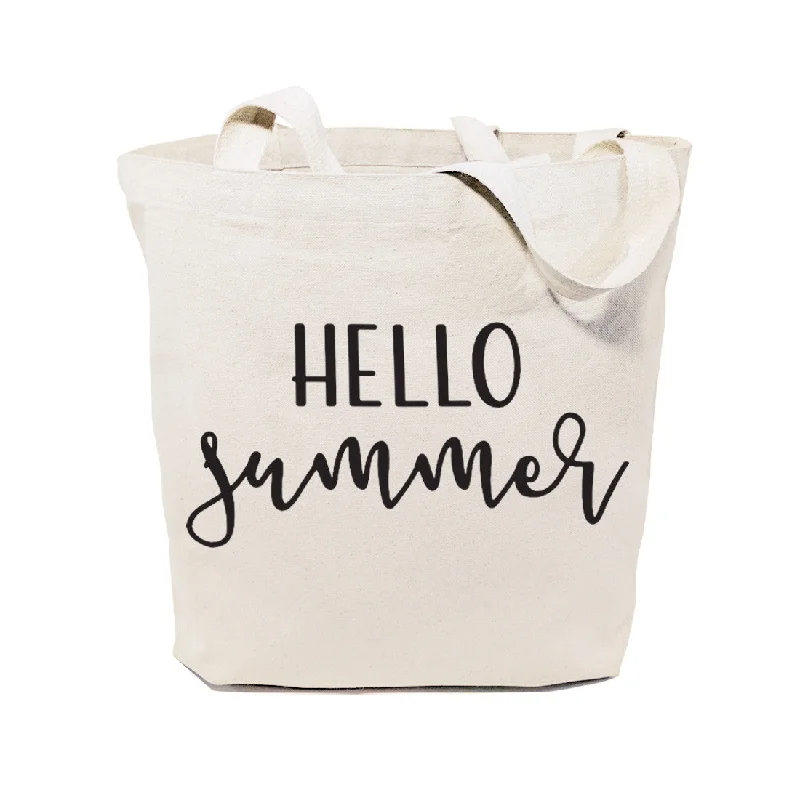 Hello Summer Cotton Canvas Tote Bag