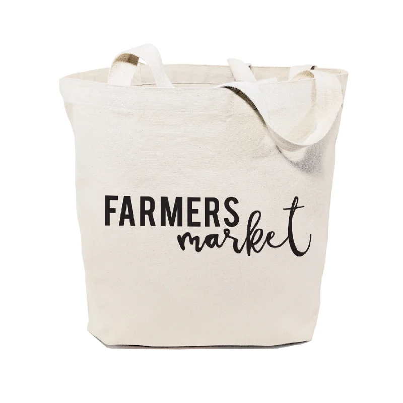 Farmers Market Cotton Canvas Tote Bag