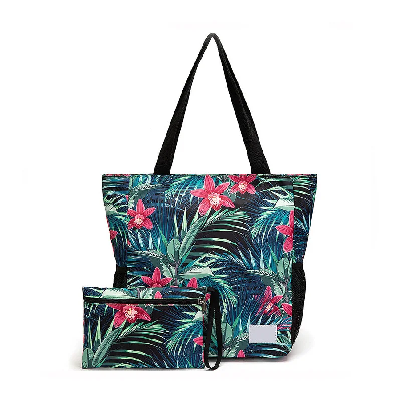 Fashion Full Printing Polyester Beach Tote Bag