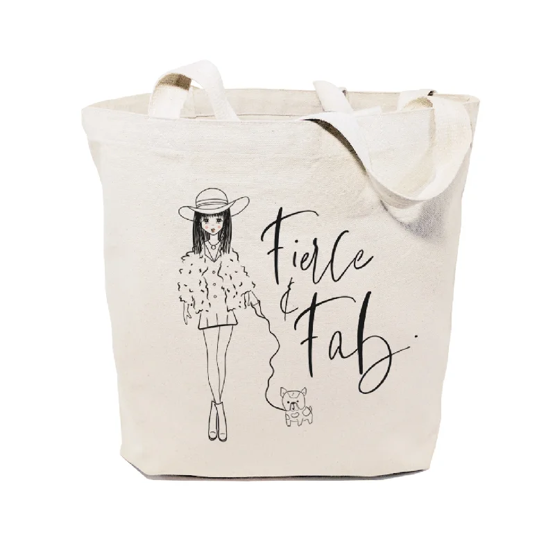 Fierce and Fab Cotton Canvas Tote Bag