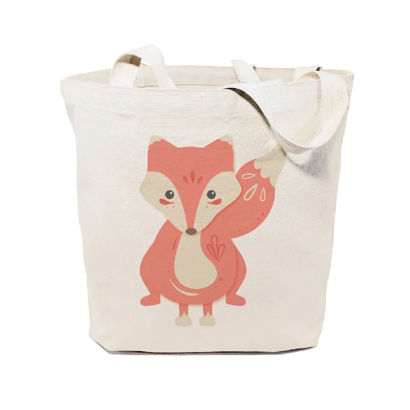 Fox Cotton Canvas Tote Bag