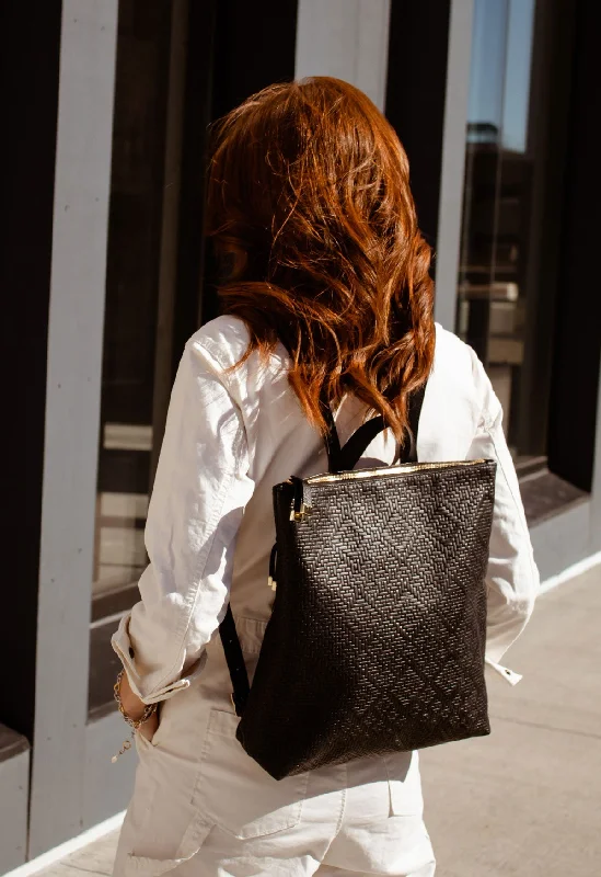 FRANNY BACKPACK | WOVEN ARGYLE