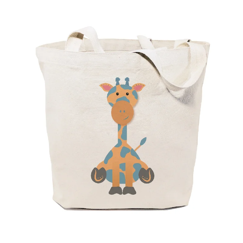 Giraffe Cotton Canvas Tote Bag