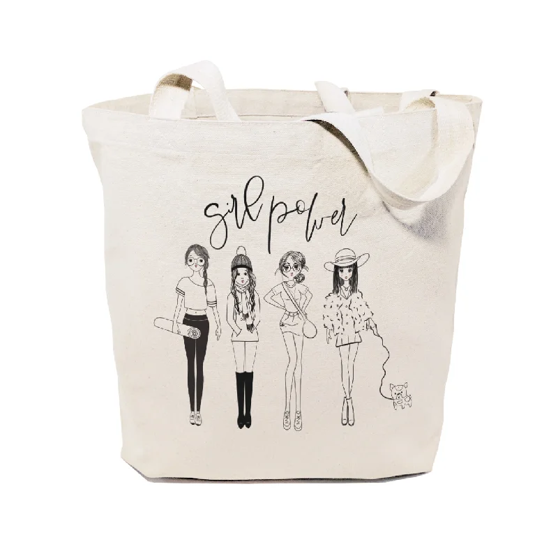 Girl Power Cotton Canvas Tote Bag