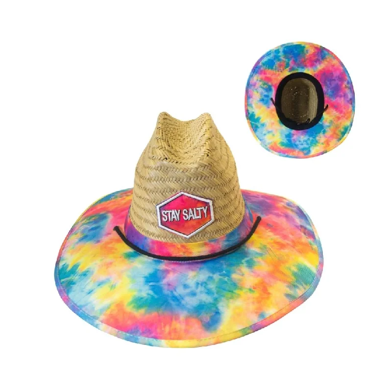 KIDS STRAW HATS - TIE DYE