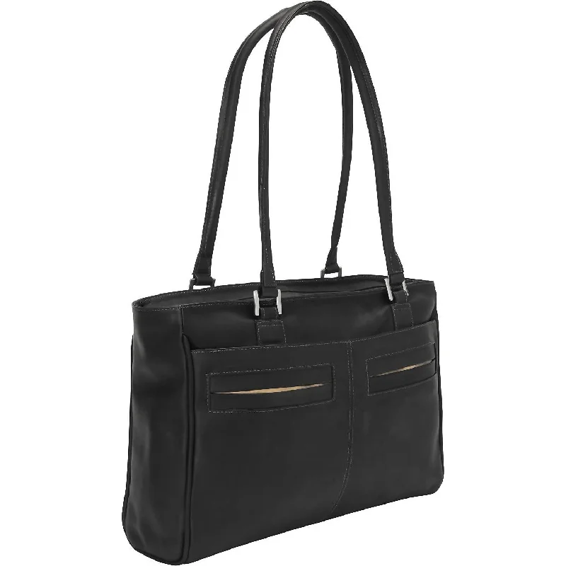 Ladies Laptop Tote With Pockets In Black