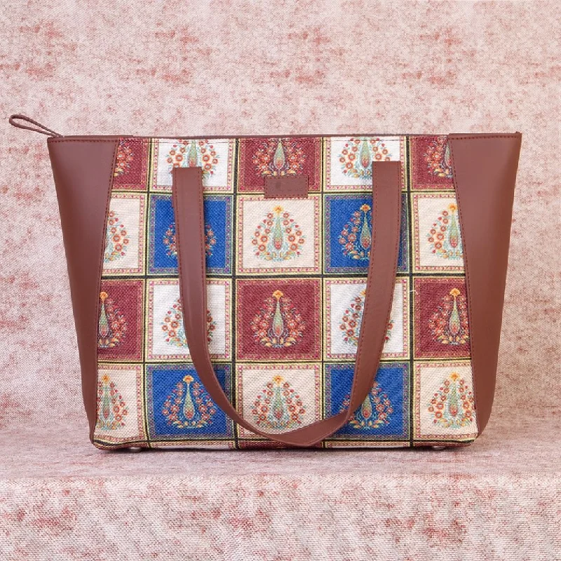 Morbi Floral Motif Side Tote Bag