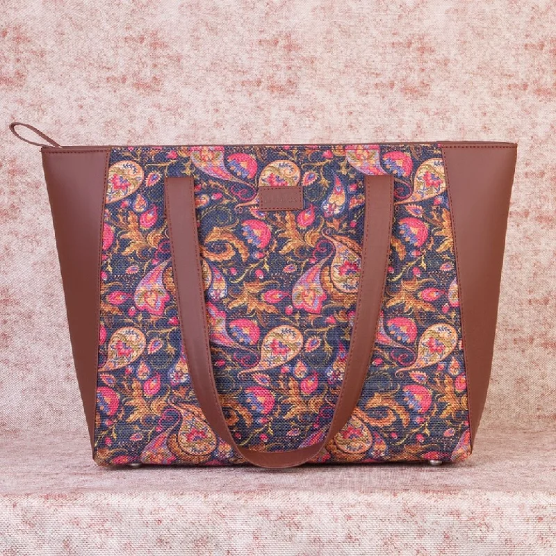 Paisley Print Side Tote Bag