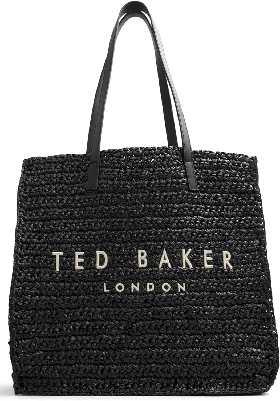 Ted Baker Women's Skye Raffia Tote Handbag, Other Black