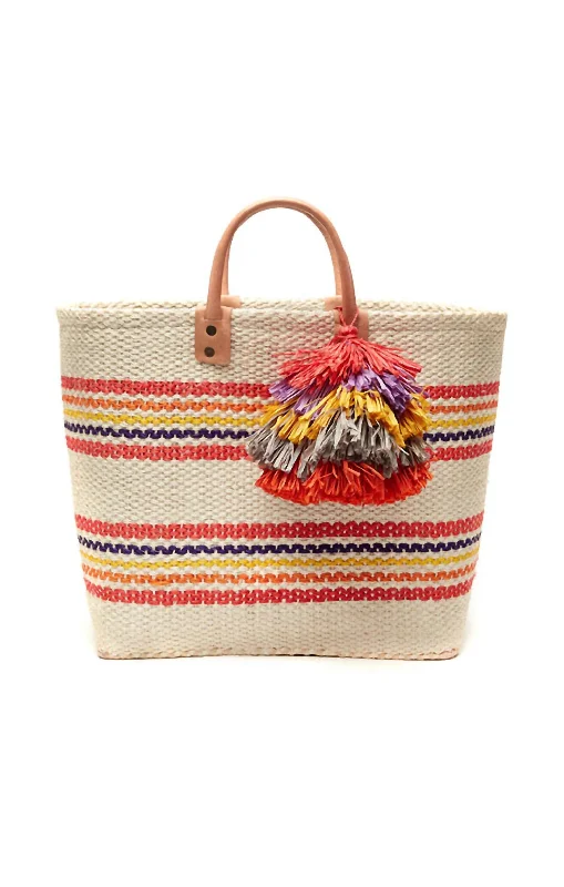 Women's Caracas Tote In Coral Multi