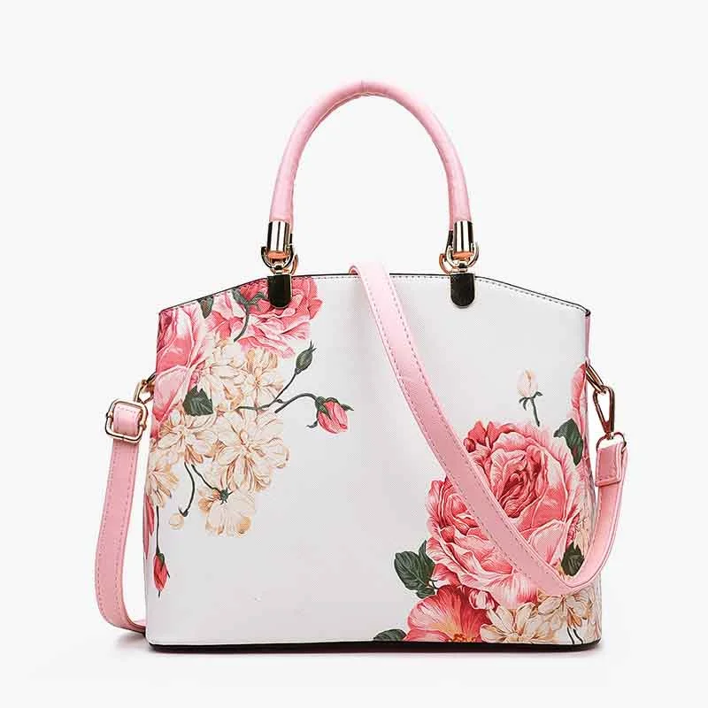 Bright Color Floral Handbag For Lady Elegant Crossbody Bag