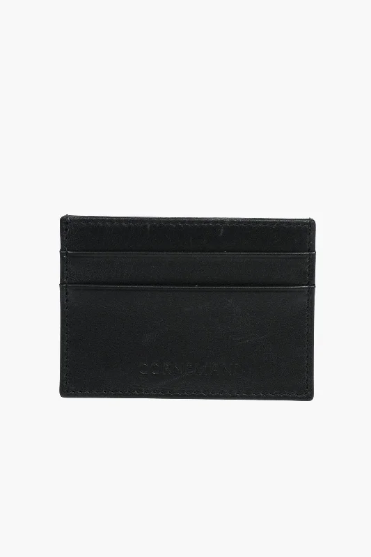 Corneliani Horizontal Compartment Leather Card Holder