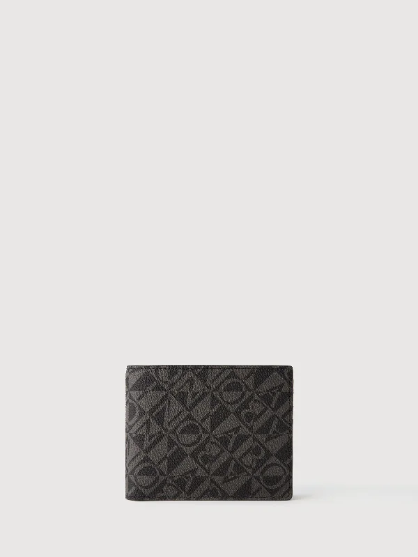 Dario Monogram Centre Flap-up Cards Wallets with Coin Compartment