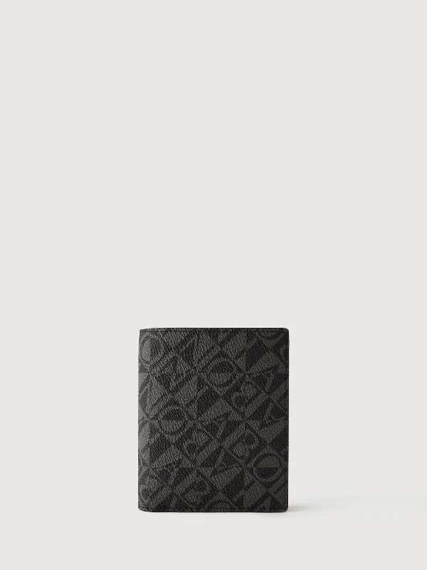 Dario Monogram Vertical Card Wallet with Coin Compartment