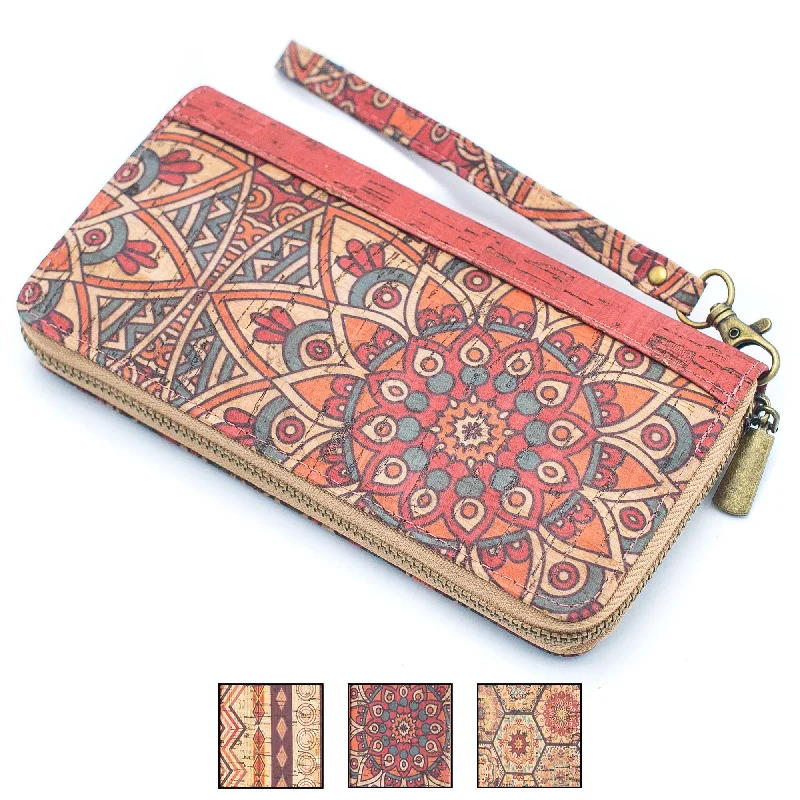 Ethnic Havana pattern- Vegan Cork Wallet HY-001