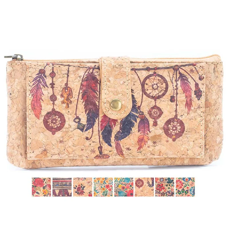 Flower pattern ladies slim card wallets BAG-2223