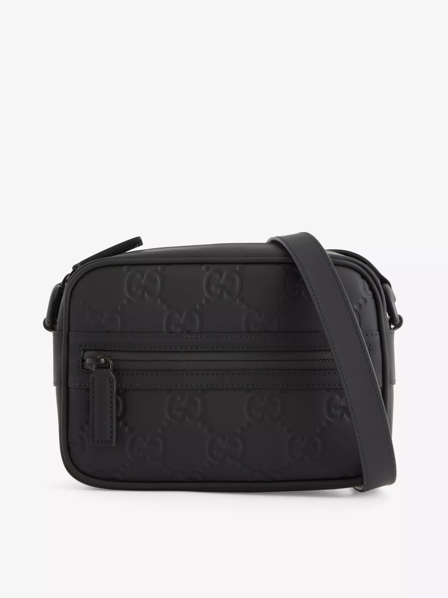 GG logo-debossed leather cross-body bag