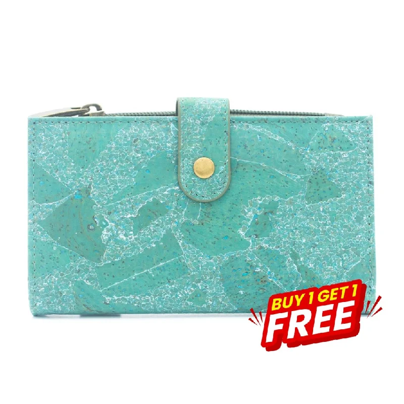 BUY 1 GET 1 FREE: Green Cork Wallet BAG-2082