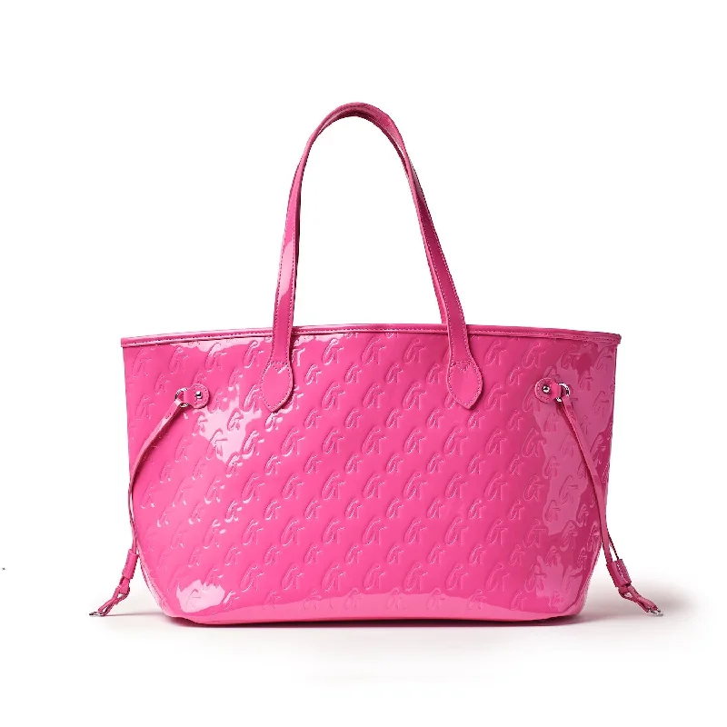 MONOGRAM GLAM TOTE MIRROR HOT PINK