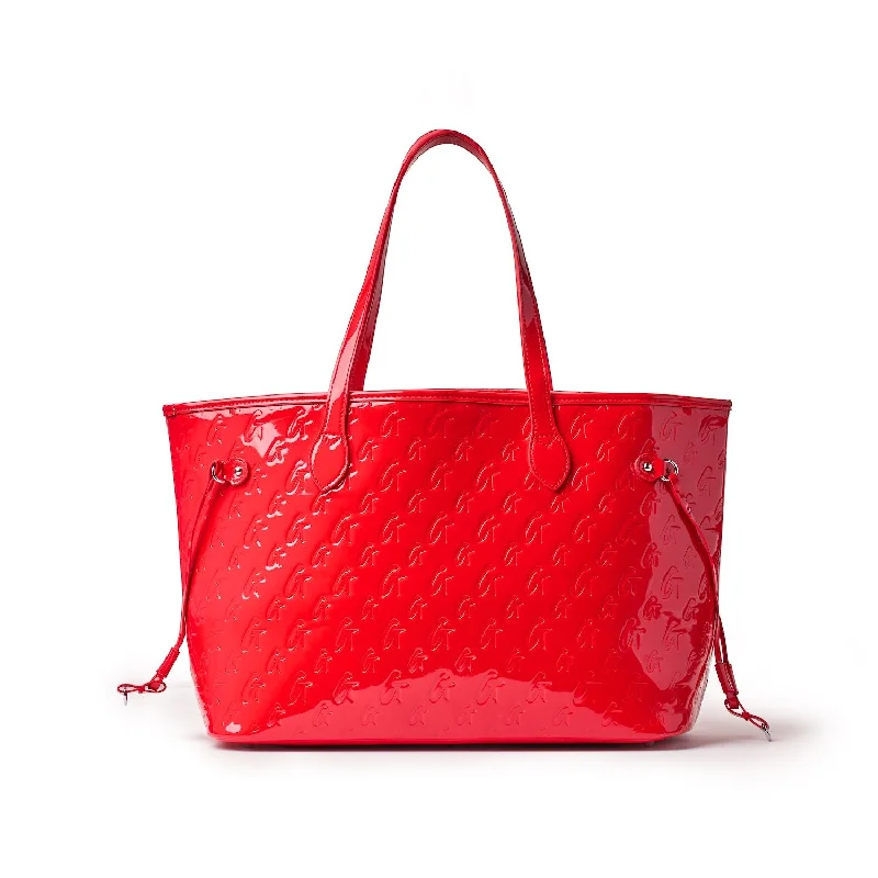 MONOGRAM GLAM TOTE MIRROR RED