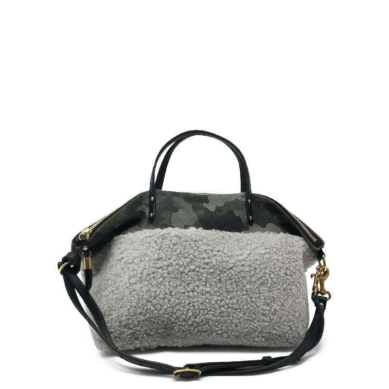 Shearling Devon Holdall - Grey Shearling and Camo Suede