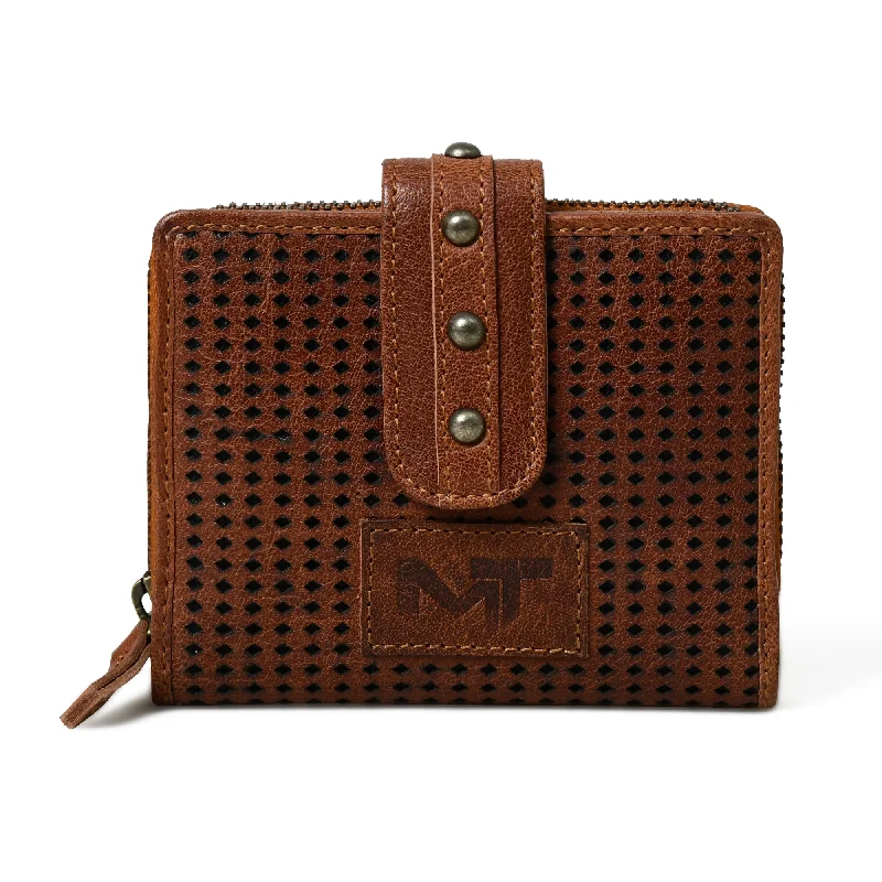 Textured Women's Bifold Wallet-Brown