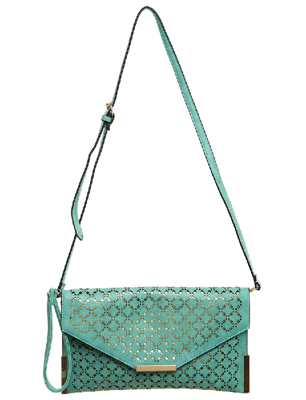 The Ana Laser Cut Messenger - Mint