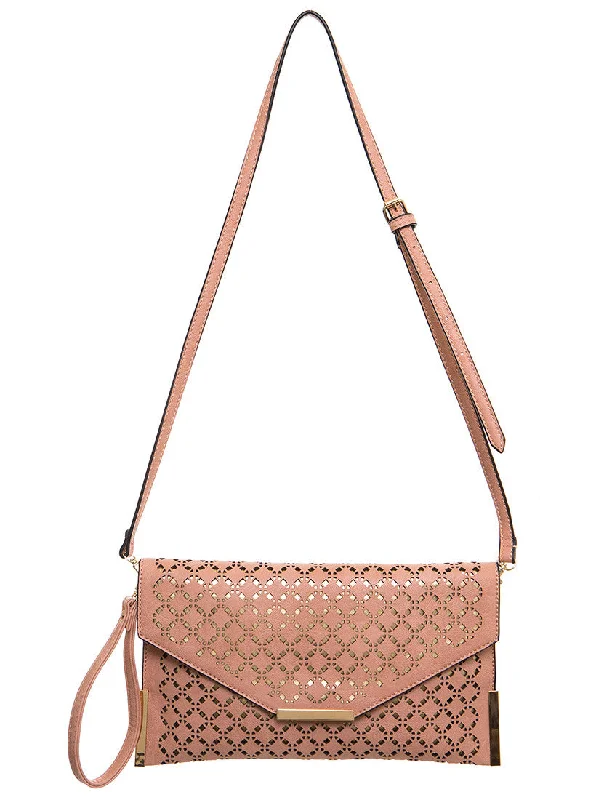 The Ana Laser Cut Messenger - Nude