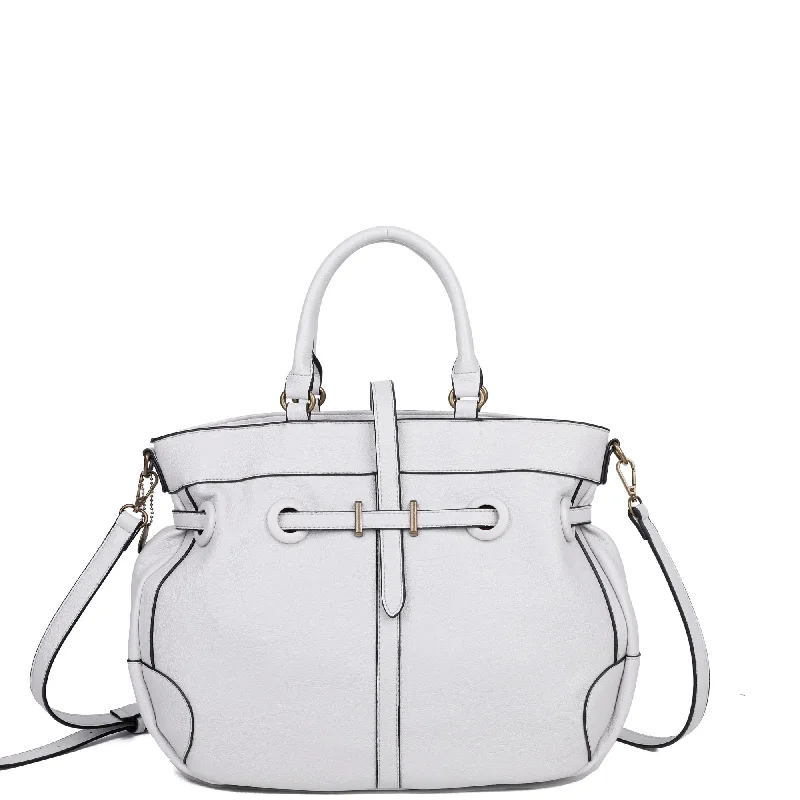 The Brandi Satchel - Fossil Grey