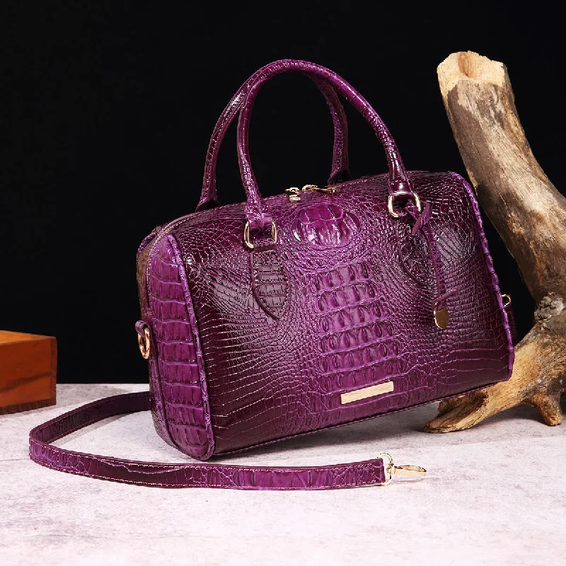 Tote For Women Travel Elegant Crocodile Pattern Crossbody Bag