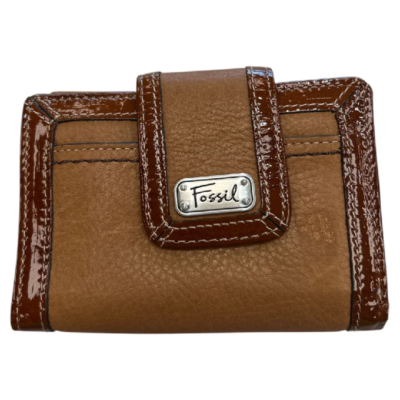 Wallet Leather By Fossil, Size: Small