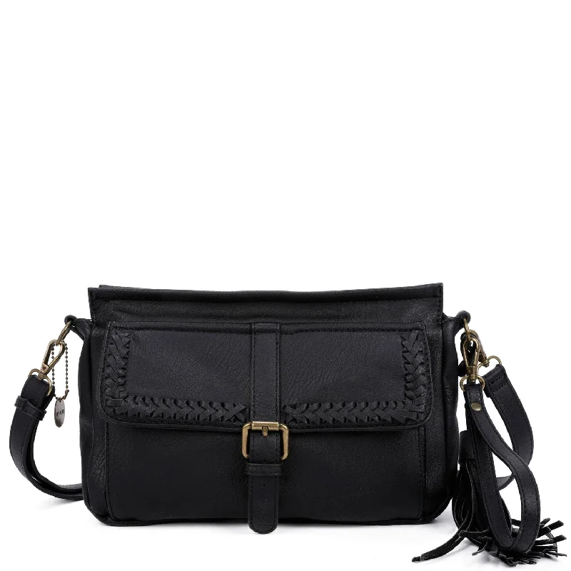 Whitney Messenger Crossbody - Black