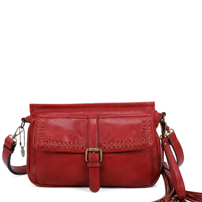 Whitney Messenger Crossbody - Burgundy