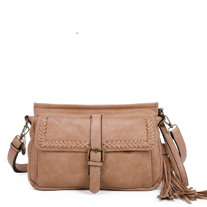 Whitney Messenger Crossbody - Sand