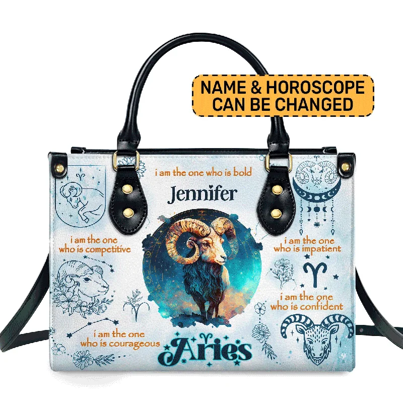 Zodiac Signs Handbag for Women Personalized Vegan Leather Tote